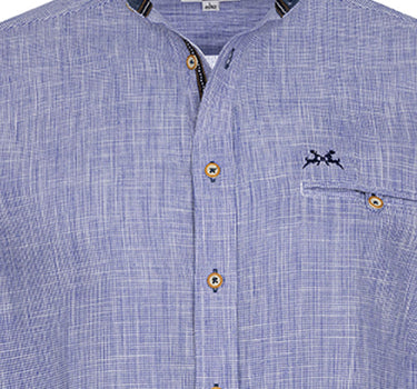 MADDOX Trachtenhemd mit Stehkragen - Hemd-52 | Blau