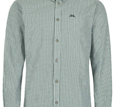 MADDOX Kariertes Trachtenhemd Button Down - Hemd-47 | Grün