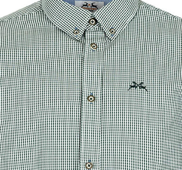 MADDOX Kariertes Trachtenhemd Button Down - Hemd-47 | Grün