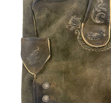 MADDOX Kurze Mädchen Lederhose "Fichtelsee" mit Gürtel | Ziller Antik