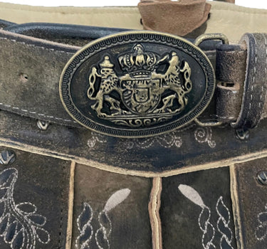 MADDOX Kurze Herren Lederhose "Klostersee" mit Gürtel | Antik Ziller