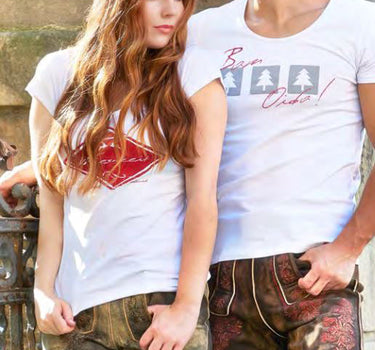 MADDOX Kurze Mädchen Lederhose "Fichtelsee" mit Gürtel | Ziller Antik