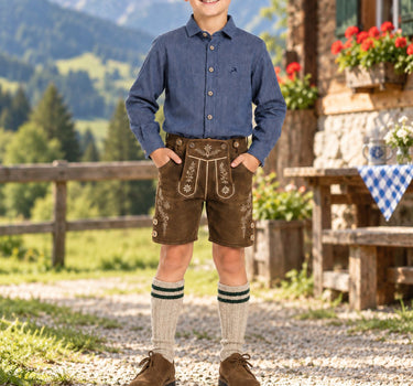MADDOX Kinder Trachtenhemd "Jonas" K-107 | Blau