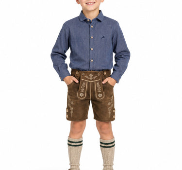MADDOX Kinder Trachtenhemd "Jonas" K-107 | Blau