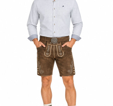 MADDOX Herren Trachtenhemd - Hemd-102 | Blau Grau