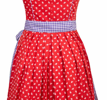 MADDOX Dirndl "Achensee" Traditionell | Rot Kobalt 55 cm
