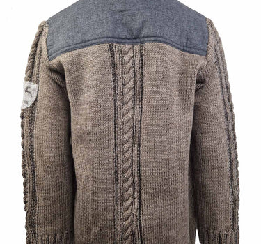 Maddox Jungen Strickjacke "Altwil" mit Zopfmuster | Braun