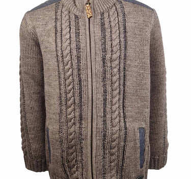 Maddox Jungen Strickjacke "Altwil" mit Zopfmuster | Braun