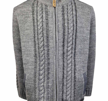 Maddox Jungen Strickjacke "Altwil" mit Zopfmuster | Grau