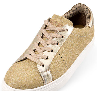 MADDOX Damen Glitzer Schuhe Sneaker "Patrizia" | Gold