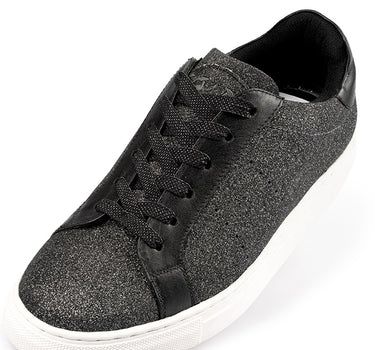 MADDOX Damen Glitzer Schuhe Sneaker "Patrizia" | Schwarz