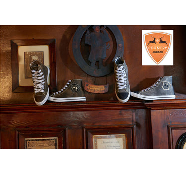MADDOX Trachten Leder Schuhe Hohe Sneaker "Marinus" | Bernstein