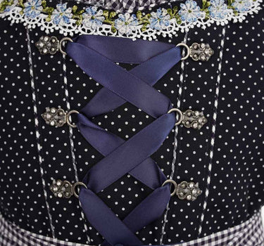 MADDOX Kinder Dirndl "Milena" 3-tlg. | Marineblau Weiß