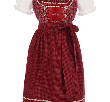 MADDOX Kinder Dirndl "Elisa" 3-tlg. | Streublümchen Rot