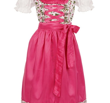 MADDOX Kinder Dirndl "Zermatt" 3-tlg. | Streublümchen Pink Weiß