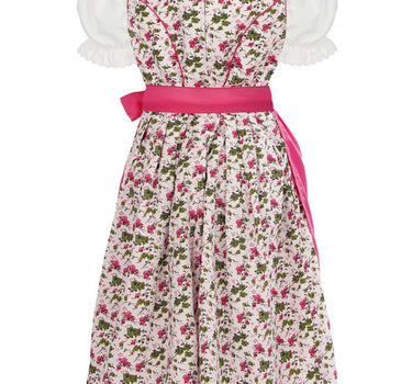MADDOX Kinder Dirndl "Zermatt" 3-tlg. | Streublümchen Pink Weiß