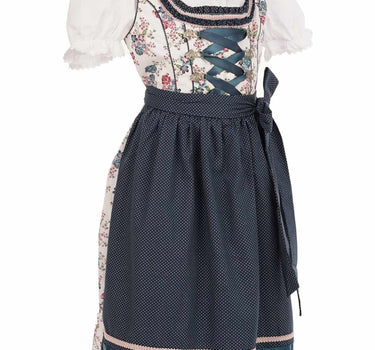 MADDOX Kinder Dirndl "Rosalie" 3-tlg. | Streublümchen Weiß Blau Rosa