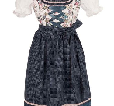 MADDOX Kinder Dirndl "Rosalie" 3-tlg. | Streublümchen Weiß Blau Rosa