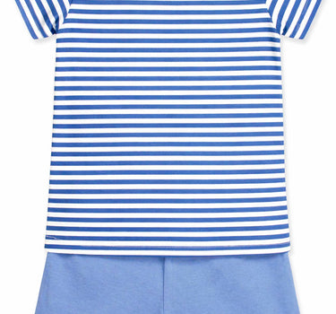 BONDI Shorty - Schlafanzug "Pferde-Motiv" 36231 | Blau