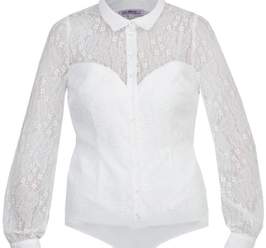 MarJo Blusen Body "Harper-Malinda" Langarm 301700 | Offwhite