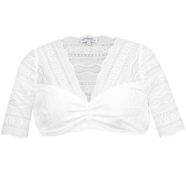 MarJo Spitzen Dirndlbluse "Gusta-Finja" Halbarm | Offwhite
