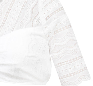 MarJo Spitzen Dirndlbluse "Gusta-Finja" Halbarm | Offwhite