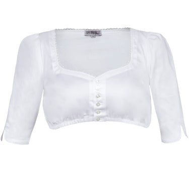 MarJo Dirndlbluse "Kathrin-Maurina" Halbarm Traditionell | Weiß