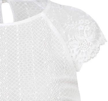MarJo Spitzen Dirndlbluse "Klara-Dalida" Flügelarm | Offwhite