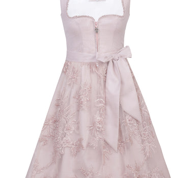 MarJo Dirndl "Dana" mit Spitzenschürze 699165 | Puderrosa 65cm