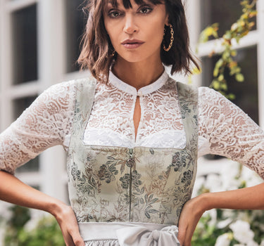 MarJo Dirndl "Susanne" mit floralem Muster 698170 | Mint 70cm