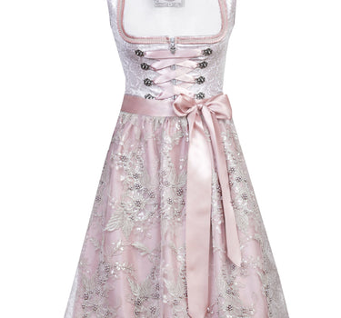 MarJo Dirndl "Wendi" mit Spitzenschürze 693550 | Puderrosa 50cm