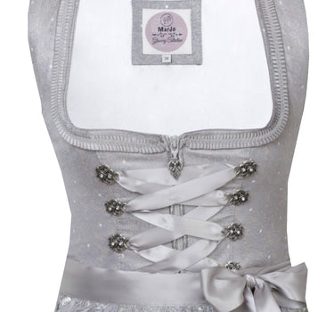 MarJo Dirndl "Wendi" mit Spitzenschürze 693550 | Silber 50cm