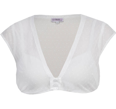 MarJo Spitzen Dirndlbluse "Halina-Dorina" Flügelarm 300100 | Offwhite