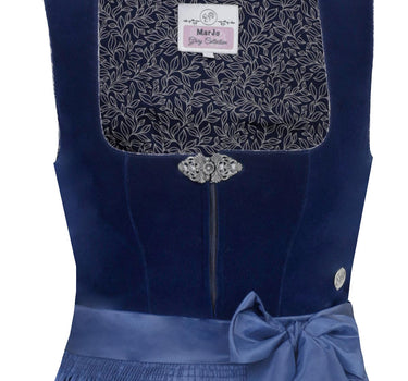 MarJo Samt Dirndl "Elisabeth" 697758 | Azurblau 58cm
