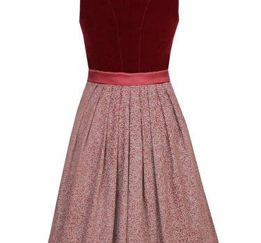 MarJo Samt Dirndl "Elisabeth" 697758 | Palisander Rot 58cm