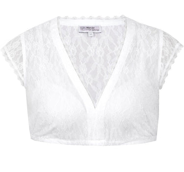 MarJo Spitzen Dirndlbluse "Janette-Doro" Flügelarm | Weiß