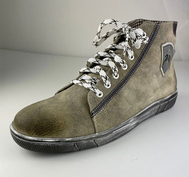 MADDOX Trachten Leder Schuhe Hohe Sneaker "Marinus" | Stein