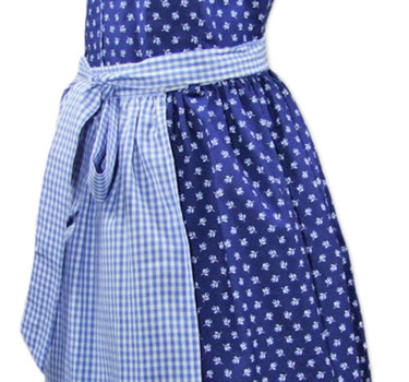 Isar-Trachten Kinder Dirndl "Melanie" 3-tlg. mit Bluse 64376 | Traditionell Blau