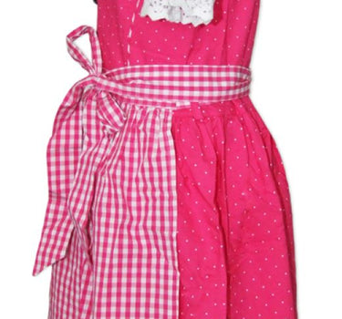 Isar-Trachten Kinder Dirndl "Michelle" 3-tlg. mit Bluse 52407 | Traditionell Pink