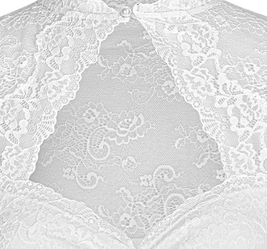 Nina von C. Spitzen Dirndlbluse "Selina" Stehkragen 16462892 | Weiß