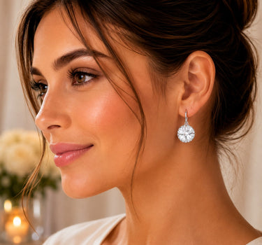 LUISIA® Kronen Ohrringe "Vivana" mit Kristallen von Swarovski® | Kristall
