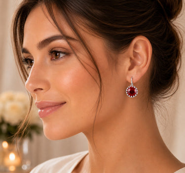 LUISIA® Kronen Ohrringe "Vivana" mit Kristallen von Swarovski® | Light Siam