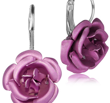 Ohrringe "Amara" mit bunten Rosen 47959 | Rosa - Ohrhänger