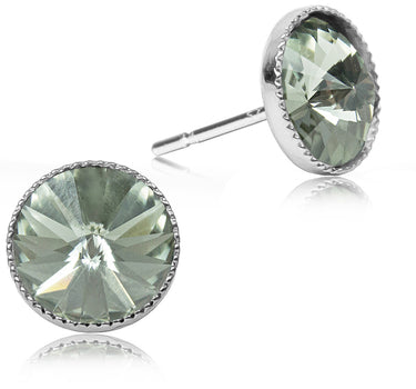 LUISIA® 6 mm Ohrstecker "Joy" mit Kristallen von Swarovski® | Black Diamond