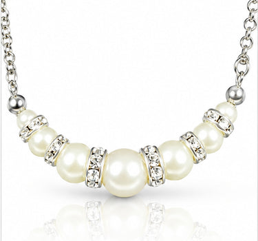 LUISIA® Perlencollier "Strassrondele" mit Kristallen von Swarovski® - 48345