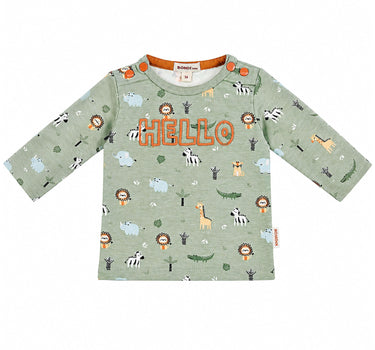 BONDI Baby Langarmshirt "Safariallover" 93967 | safari allover