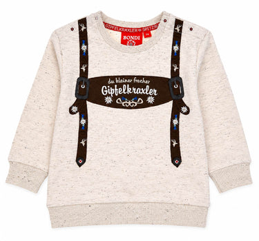 BONDI Jungen Sweatshirt "Gipfelkraxler" 91835 | Beige Melange