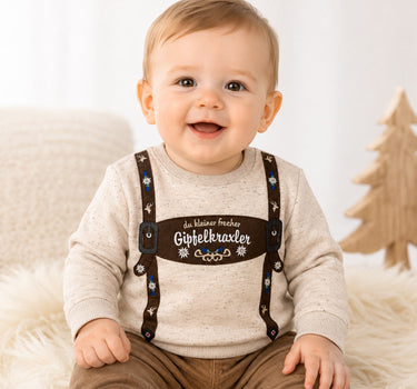 BONDI Jungen Sweatshirt "Gipfelkraxler" 91835 | Beige Melange