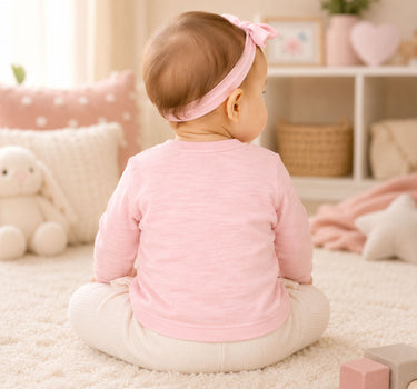 BONDI Baby Langarmshirt "Kätzchen" 93701 - Apricot / Schwarz | Pullover