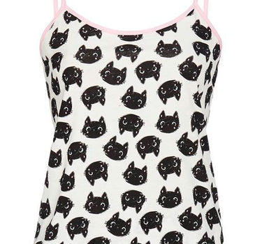 RINGELLA Shorty mit Spaghettiträgern "Black Cats" 3211324 | Champagner